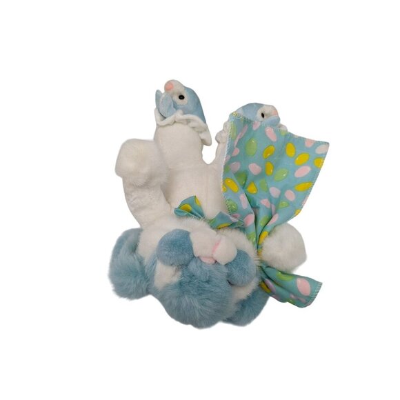Commonwealth bunny rabbit plush lovey Easter eggs blanket bunny feet 11" - Picture 4 of 9